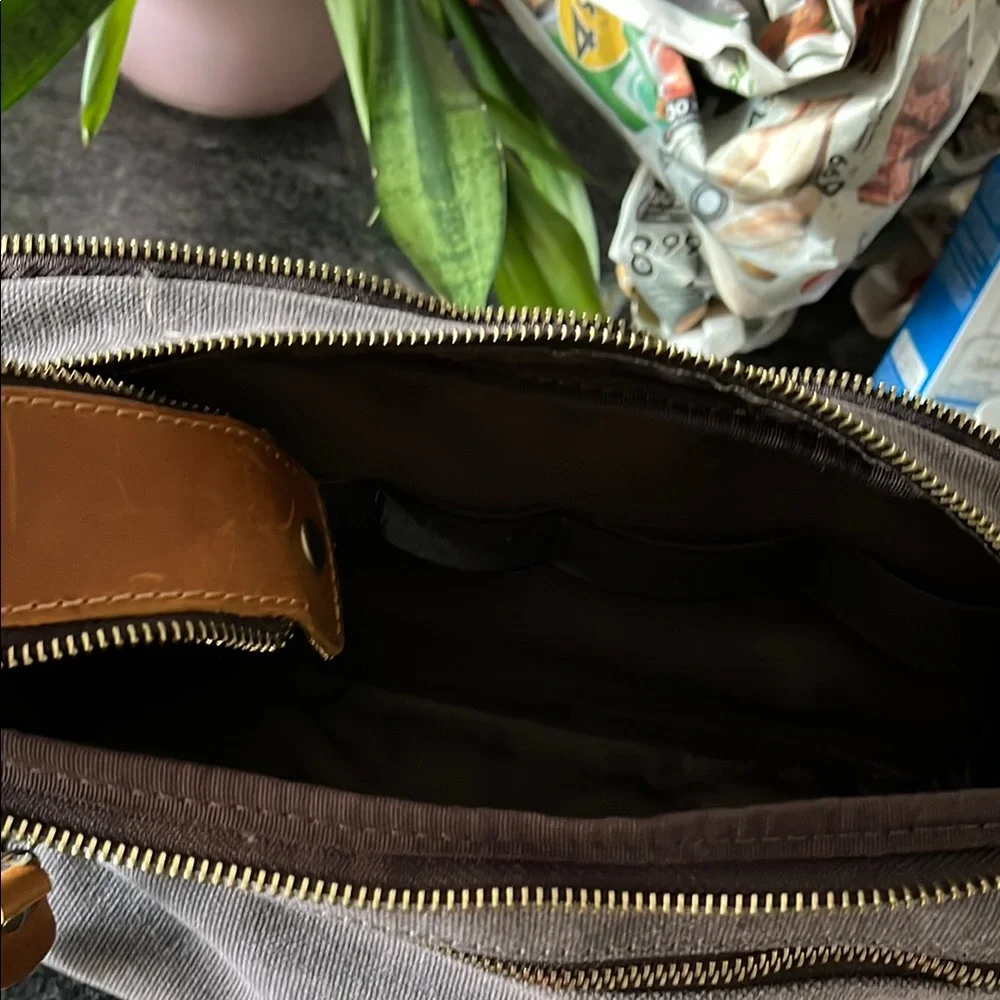 🍾🥂Host pick🎉NWOT waxed canvas & leather Men's toiletry Bag - Picture 4 of 10
